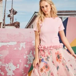 Trelise Cooper Coop - The Pleat Is On Skirt - Pink Coop By Trelise Cooper