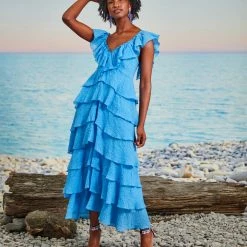 SALE - Trelise Cooper - Tier She Comes Dress - Cornflower Blue Trelise Cooper & Curate 13 SALE - Trelise Cooper - Tier She Comes Dress - Cornflower Blue Trelise Cooper & Curate