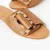 Grandco Boho Accessories SALE - Walnut - Venus Leather Slide - Tan
