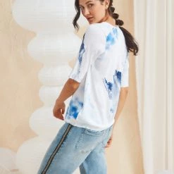 Verge + Lilac & Sage SALE - Verge - Watercolour Sweater - Blue 7740BR