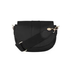 Elms & King Arlington Milne - Zara Saddle Bag- Black Pebble