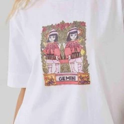 SALE - Binny - "GEMINI." Star Signs 100% Cotton Jersey Zodiac Print Tee
