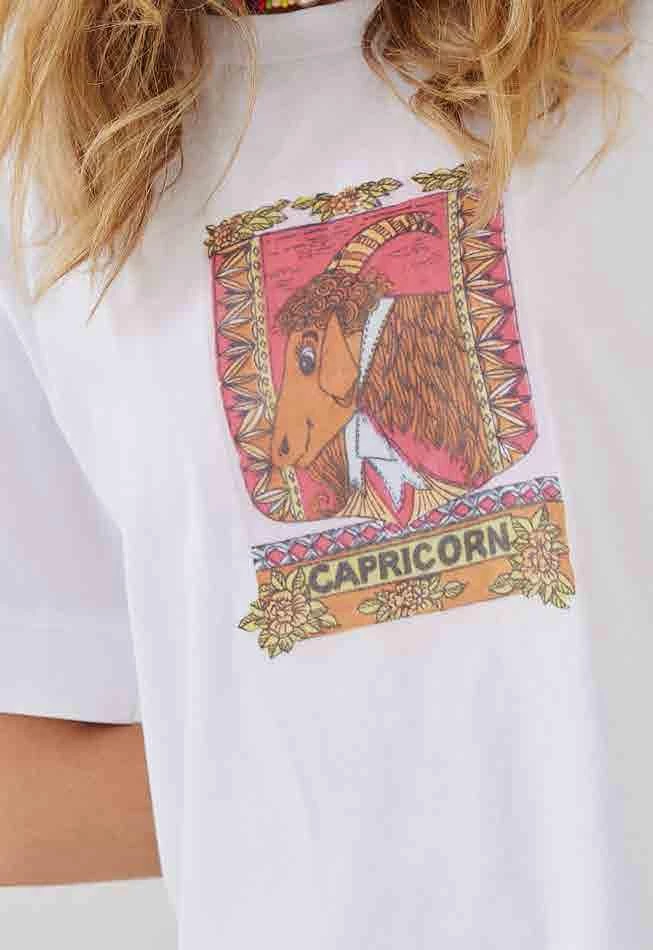 SALE - Binny - "CAPRICORN." Star Signs 100% Cotton Jersey Zodiac Print Tee 6 SALE - Binny - "CAPRICORN." Star Signs 100% Cotton Jersey Zodiac Print Tee