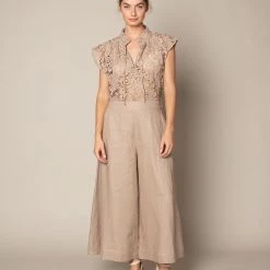 Zoe Kratzmann - Poise Top - Caramello Lace