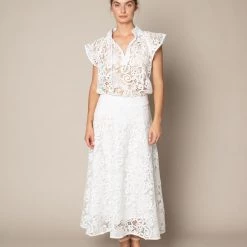 Zoe Kratzmann - Poise Top - Porcelain Lace