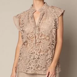 Zoe Kratzmann - Poise Top - Caramello Lace