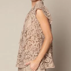 Zoe Kratzmann - Poise Top - Caramello Lace